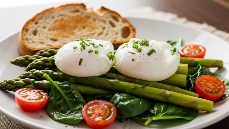 ۳ شام سبک با تخم‌مرغ و سبزیجات